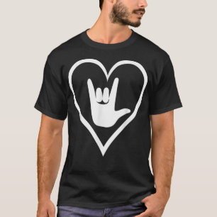 ASL American Sign Language I Liebe Sie Shirt Neu