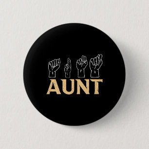 Asl American Sign Language Interpreter Deaf Awaren Button