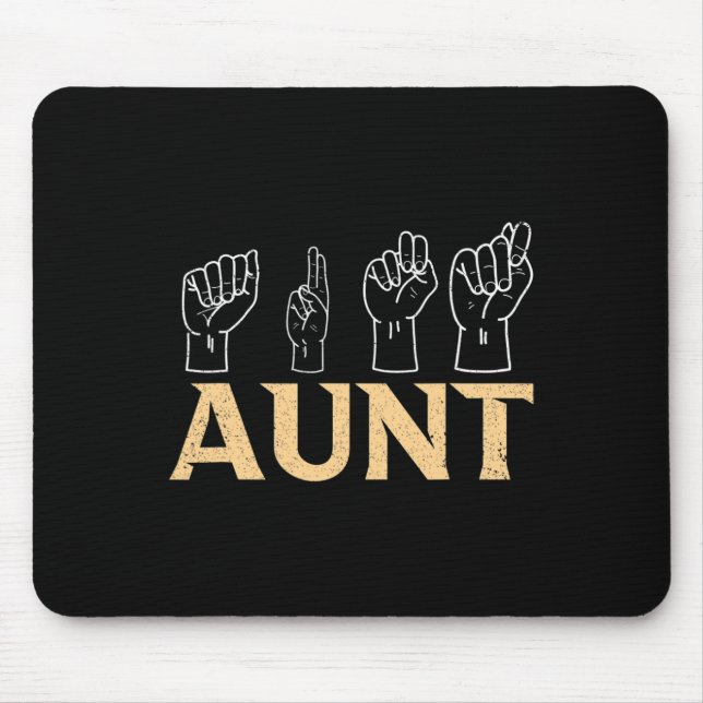 Asl American Sign Language Interpreter Deaf Awaren Mousepad (Vorne)