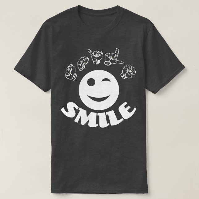ASL American Sign Language Smile TShirt Classic TS (Design devant)