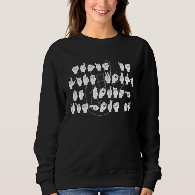 ASL American Sign Language Sweatshirt (Vorderseite)