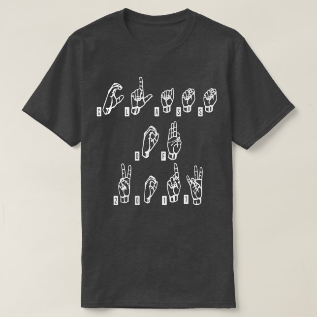 ASL American Sign Language T T-Shirt (Design vorne)