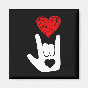 Asl Amerikanische Gebärdensprache Liebe Handzeiche Magnet