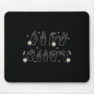 Asl Anti Trump signiert Funny und Geste von Hand Mousepad