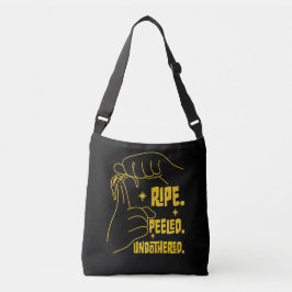 ASL Banana Design - Ripe, Peeled, Unbothered Tragetaschen Mit Langen Trägern
