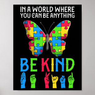 ASL Be Kind s1 ASL American Sign Language Poster