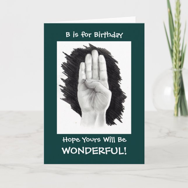 ASL BIRTHDAY CARD KARTE (Vorderseite)