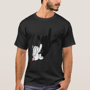 ASL Bunny Reflection I Liebe Sie geben Gebärdenspr T-Shirt