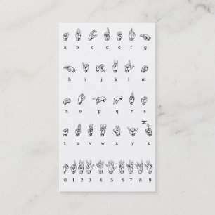ASL, Carte de visite de langue des signes
