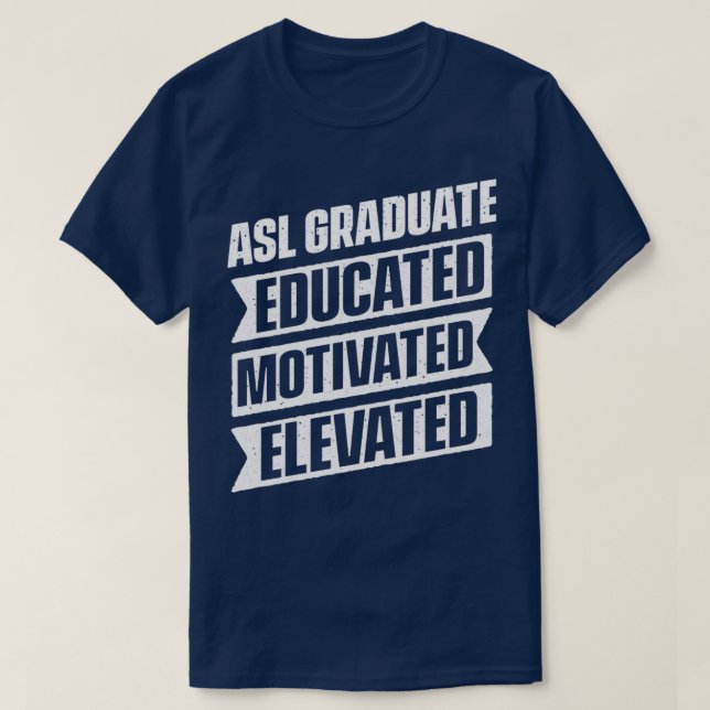 ASL Class Sign Language America Senior Abschluss T-Shirt (Design vorne)