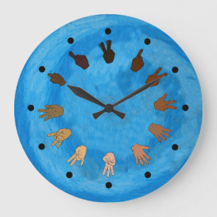 ASL Clock Blue Große Wanduhr