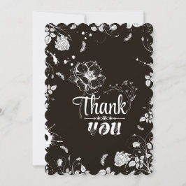 ASL "Danke" mit Blume Thema Dankeskarte