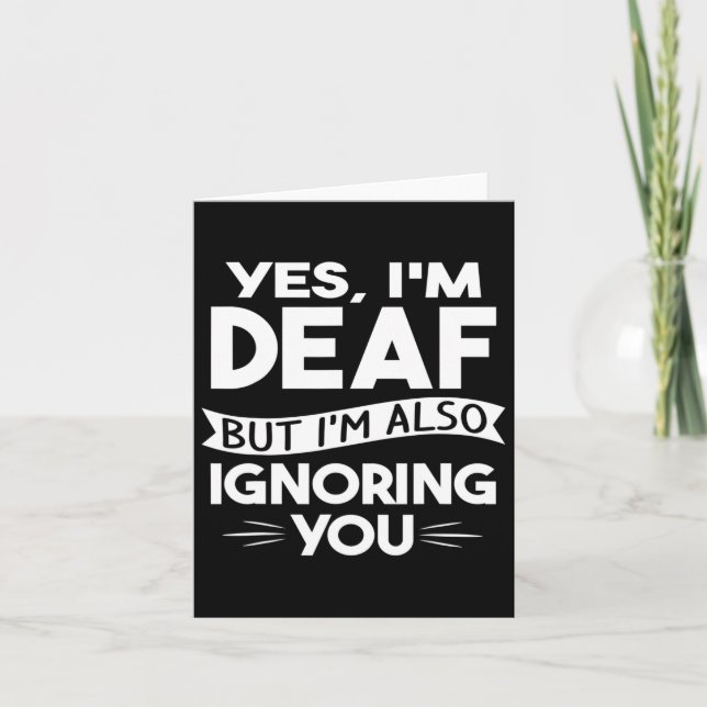 Asl Deaf Awareness Hearing Verlust Deaf Kultur und Karte (Vorderseite)