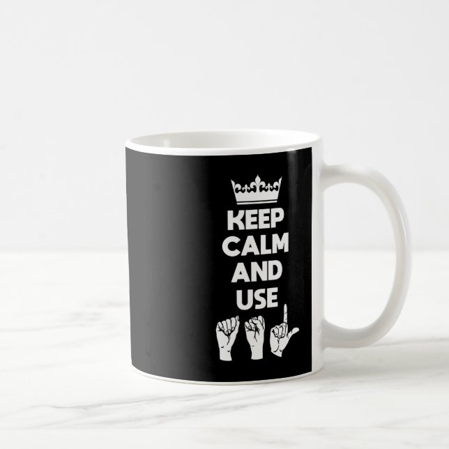 ASL Deaf Awareness und Gebärdensprache 1 Kaffeetasse (Rechts)