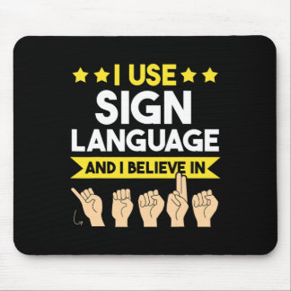 ASL Deaf Awareness und Gebärdensprache Mousepad
