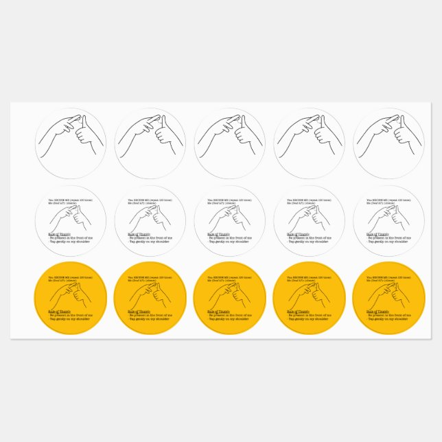 ASL-Design - Faustregel Etiketten (Blatt)