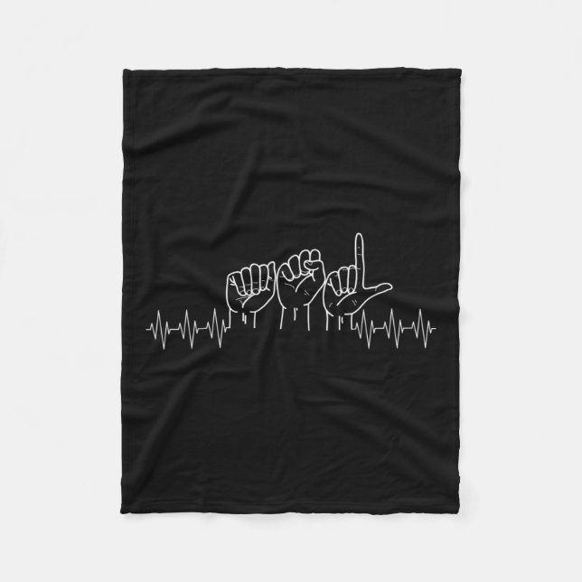 Asl Design for Asl Lover Deaf Day Awareness Fleecedecke (Vorderseite)