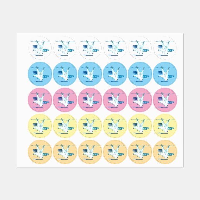 ASL Design - Wash, Rinse, and Dry Love ILY Etiketten (Blatt)