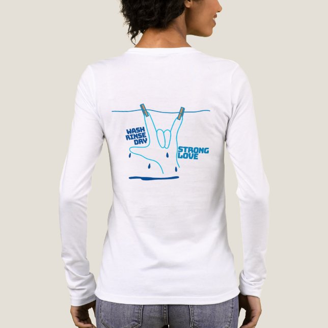 ASL Design - Wash, Rinse, and Dry Love ILY Tri-Blend Shirt (Rückseite)
