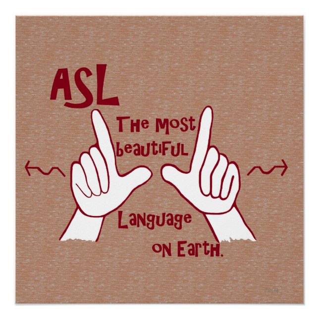 ASL die schönste Sprache Poster (Vorderseite)