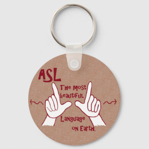 ASL die schönste Sprache Schlüsselanhänger