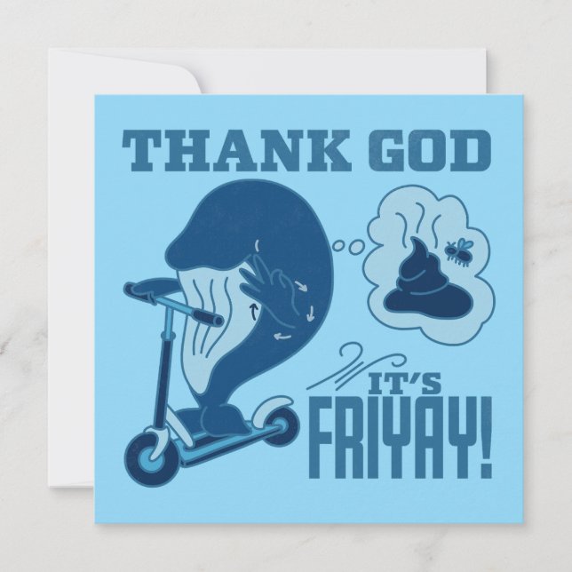 ASL Friday Design - Thank God It’s Friyay!  Dankeskarte (Vorderseite)