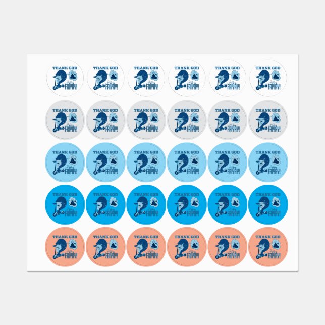ASL Friday Design - Thank God It’s Friyay!  Etiketten (Blatt)