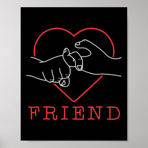 ASL Friend Niedlich Language Pride Höfliches Bewus Poster