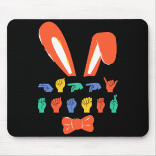 Asl frohe Ostern Süßigkeiten Gebärdensprache Eier Mousepad