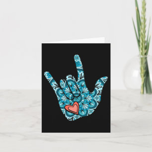 Asl Gebärdensprache I Liebe You Gesture Heart Deaf Karte