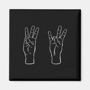 Asl-Gebärdensprache Lustig 67 Meme Virale Handzeic Magnet