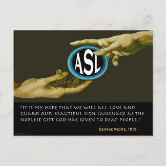 ASL: Gottes Geschenk für tote Menschen Postkarte