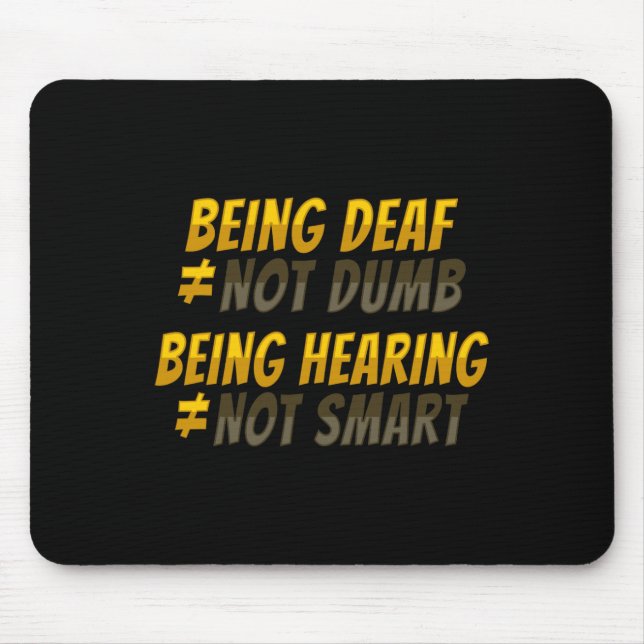 Asl Hand Gesture Deaf Hearing Loss Awareness 6  Mousepad (Vorne)
