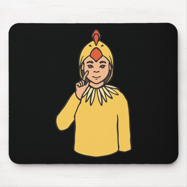 Asl Hand Gesture Deaf Hörschreckenjäger Mousepad (Vorne)