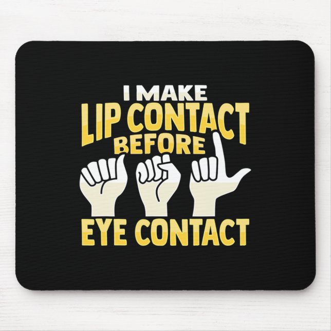 ASL Hand Gesture Deaf Hörverlust Bewusstsein 10 Mousepad (Vorne)