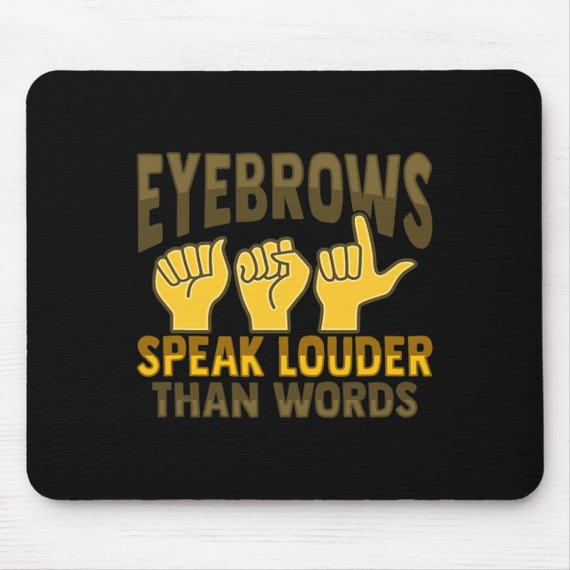 ASL Hand Gesture Deaf Hörverlust Bewusstsein 5 Mousepad (Vorne)