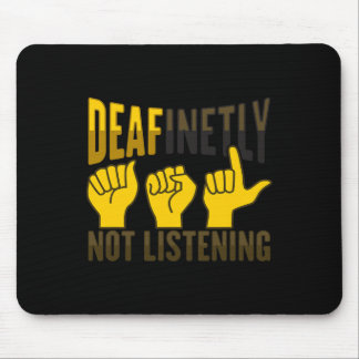 ASL Hand Gesture Deaf Hörverlust Bewusstsein 7 Mousepad
