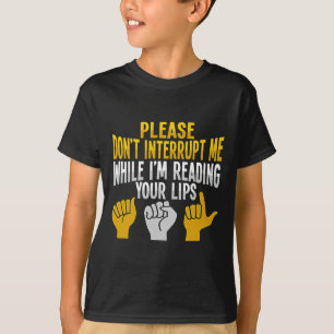ASL Hand Gesture Deaf Hörverlust Bewusstsein 9 T-Shirt