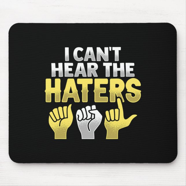 ASL Hand Gesture Deaf Hörverlust Bewusstsein Mousepad (Vorne)