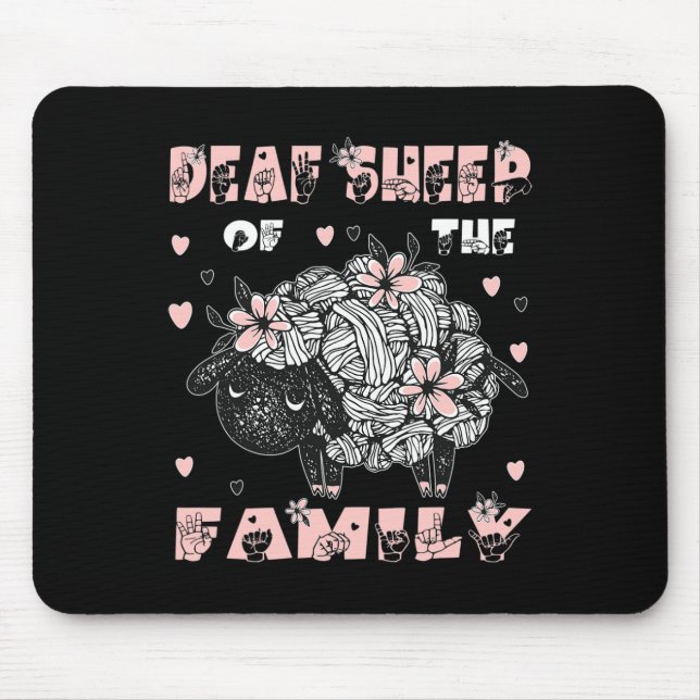 Asl-Handgeste Handschriftsprache Hörverlust A Mousepad (Vorne)