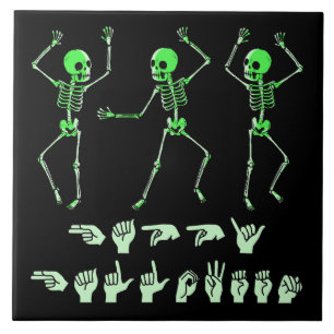 ASL Happy Halloween I - Niedliche Spooky Saison Fliese