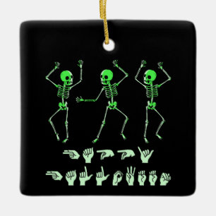 ASL Happy Halloween I - Niedliche Spooky Saison Keramikornament
