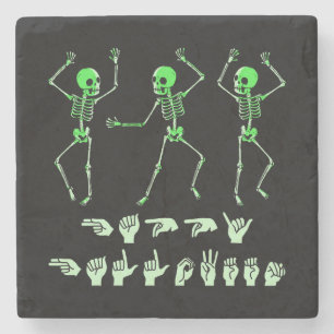 ASL Happy Halloween I - Niedliche Spooky Saison Steinuntersetzer