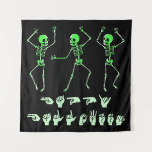 ASL Happy Halloween I - Niedliche Spooky Saison Wandteppich