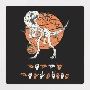 ASL Happy Halloween III - Niedliche Spooky-Saison Etiketten