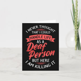 Asl Hearing Loss Deaf Bewusstsein und Gebärdenspra Karte