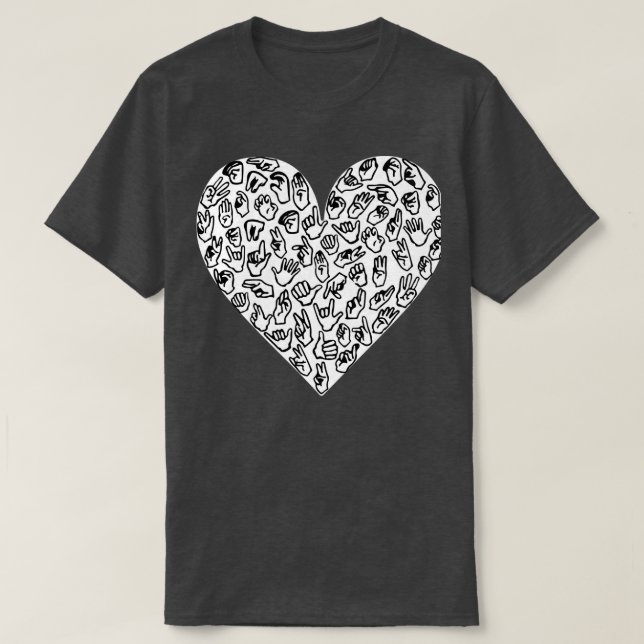 ASL Heart Hands T-Shirt (Design vorne)