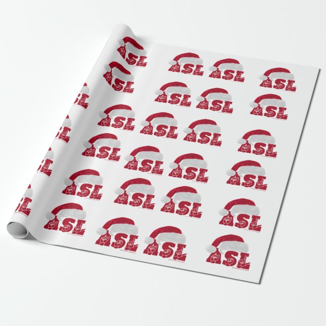 ASL HO HO HO HAT GESCHENKPAPIER (Ungerollt)