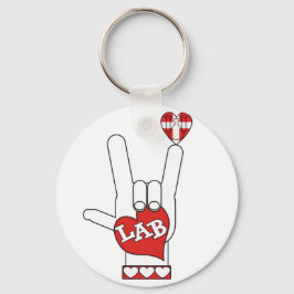 ASL I Liebe SIE LABRADOR unterzeichnen (LABOR) Schlüsselanhänger