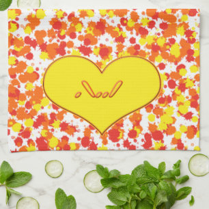 ASL-I Liebe Sie mit Herz von Shirley Taylor Geschirrtuch